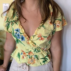 Wilfred Yellow Ruffle ‘Aurelia’ Top